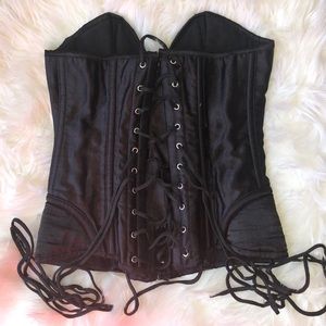 Quality Zip Front - Lace Back Corset Top